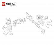 combat entre ninjagos  dessin à colorier